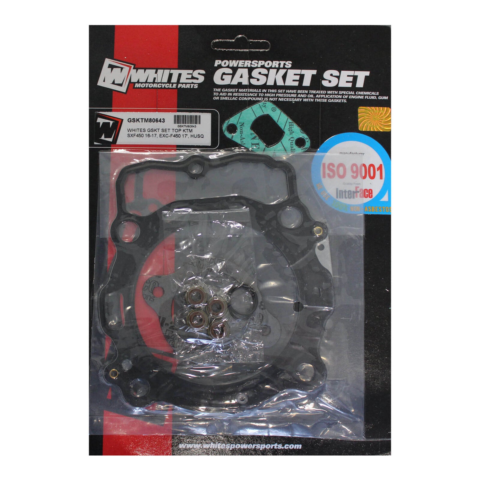 Whites Gasket Set Top KTM SX-F 450 '16-'17, EXC-F 450 '17, Husqvarna
