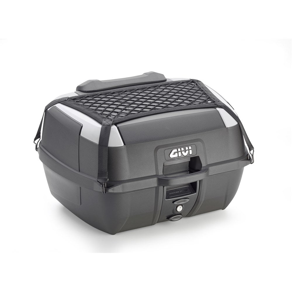 GIVI MONOLOCK TOPCASE 45L BLACK/SILVER - INCLUDES UNIVERSAL PLATE