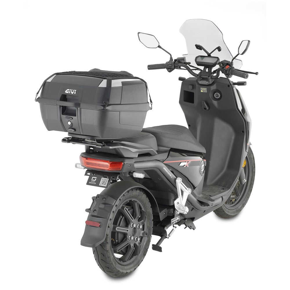 GIVI MONOLOCK TOPCASE 45L BLACK/SILVER - INCLUDES UNIVERSAL PLATE