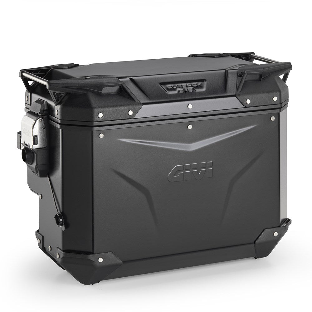 GIVI TREKKER OUTBACK EVO SMART 40L CONTOURED BLACK PANNIER RIGHT (SINGLE) CAM (SOLD WITHOUT LOCK)
