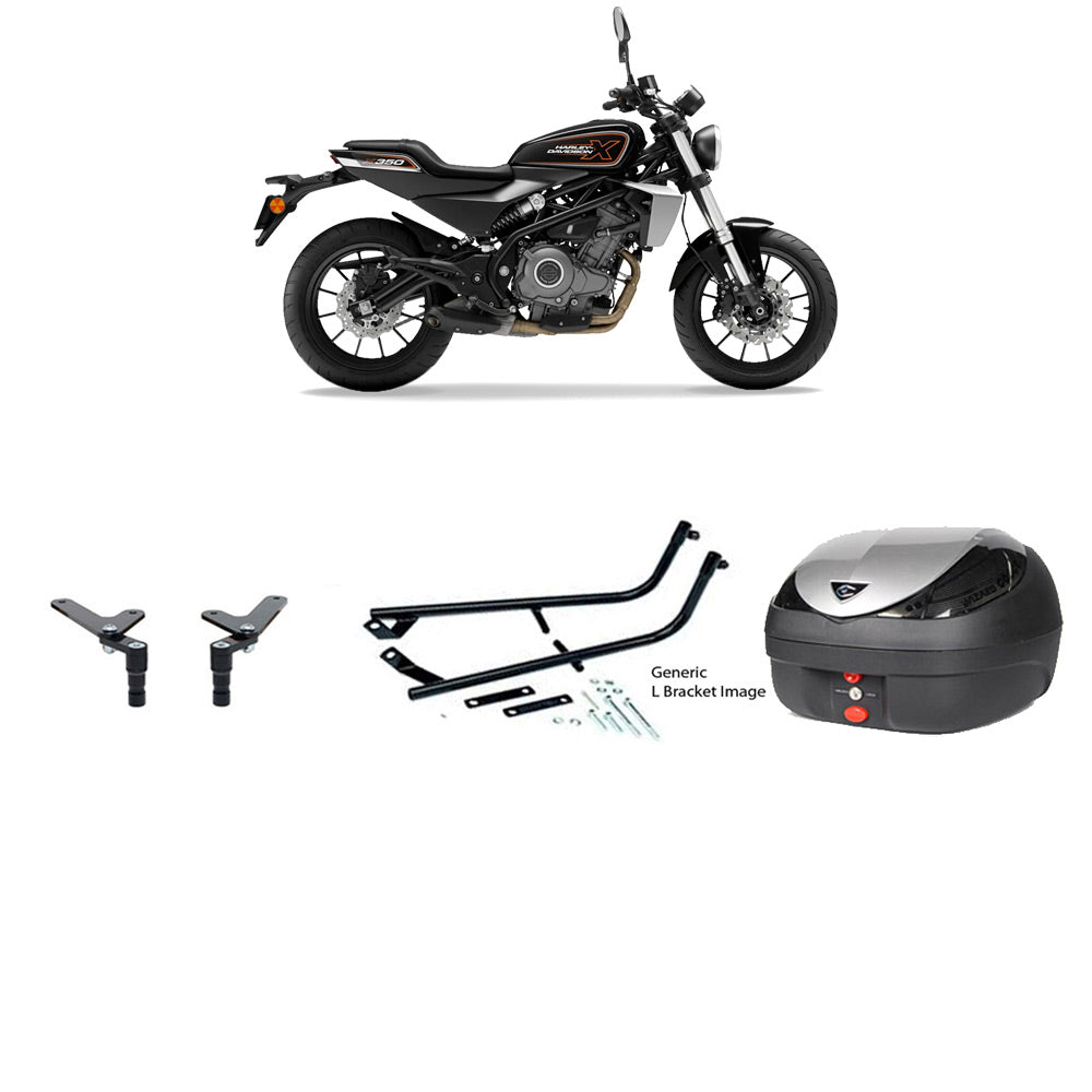 V36 Wizard Silver Topbox Kit H-D X 350 24- - HA010V36BPSIL