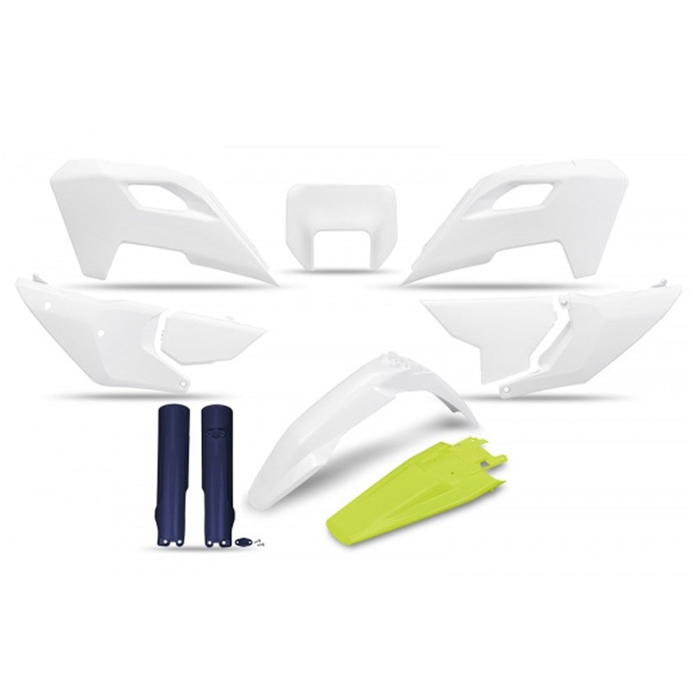 UFO KIT OEM (999) TE 250 - FE 250 - TE 300 - FE 350 - FE 450 - FE 501 - TE 150 (24-25) (WHT/N. YEL)