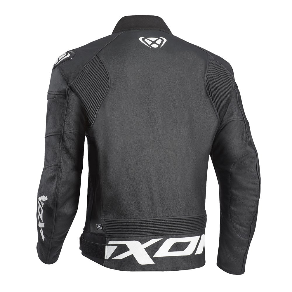 IXON SPARROW LEATHER JKT BLK WT (XL) #