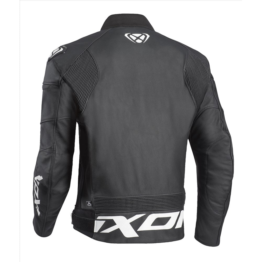 IXON SPARROW LEATHER JKT BLK WT (XL) #