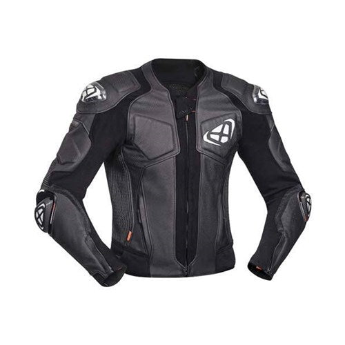 VENDETTA EVO LEATHER JACKET- BLACK/WHITE