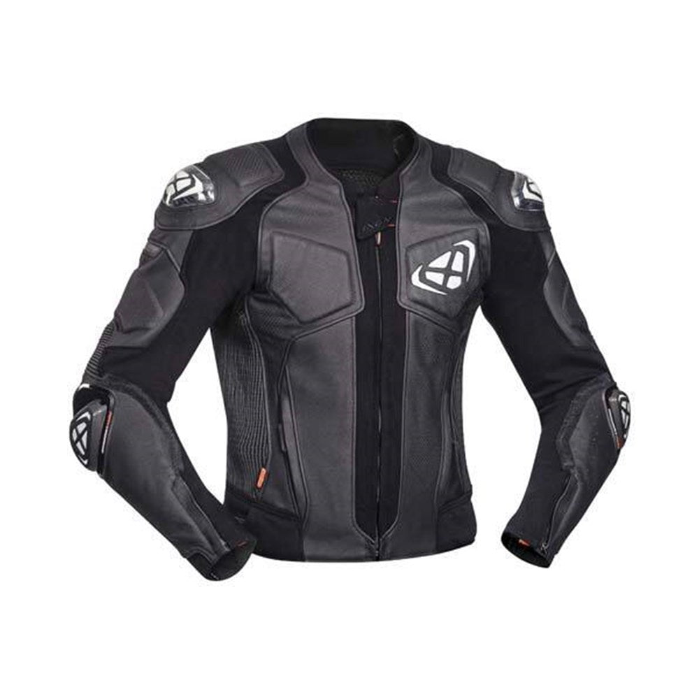 IXON VENDETTA EVO LEATHER JKT BLK/WHT (LG)
