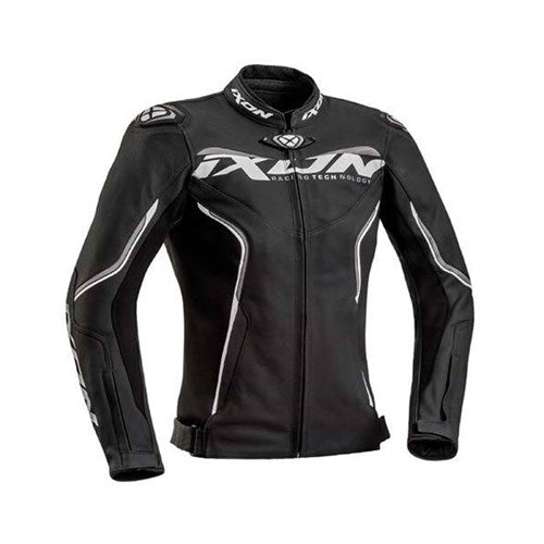 TRINITY LADY LEATHER JACKET - BLACK/WHITE/GREY