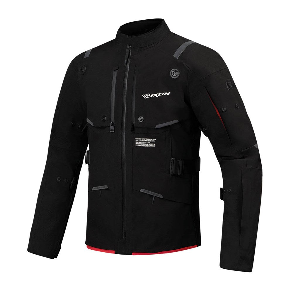 IXON M-SKEID JKT BLK/NEON RED (2XL)