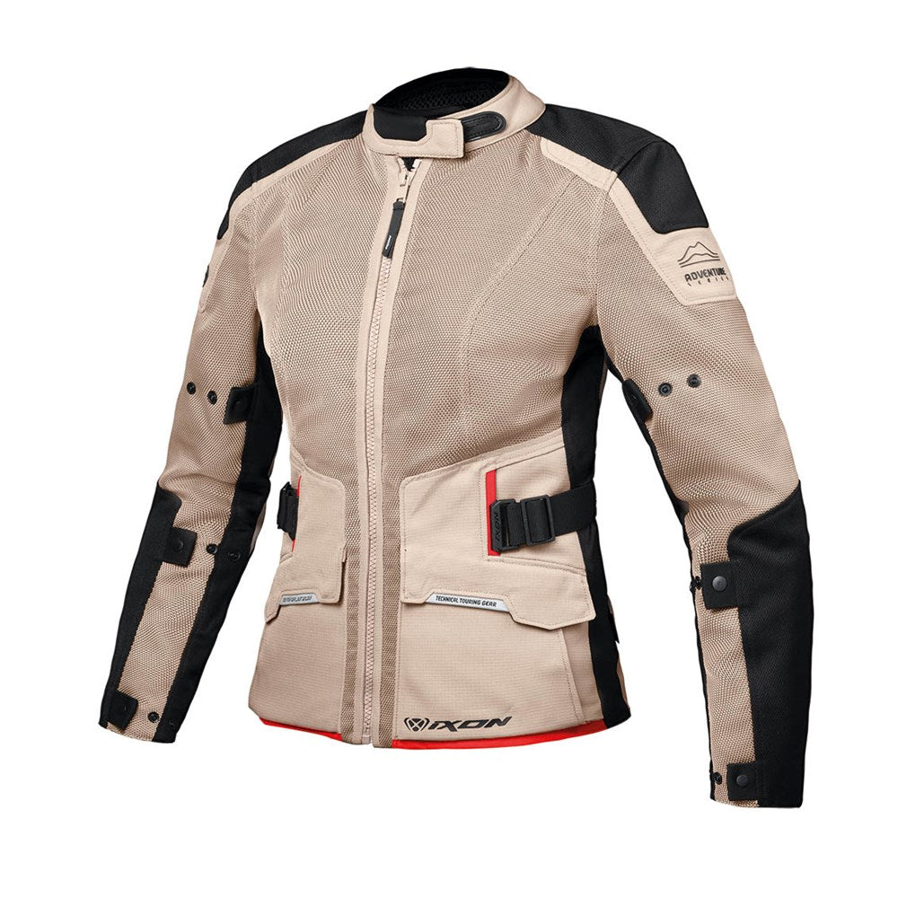 IXON M-NJORD LADY JKT SND/BLK/RED (MD)