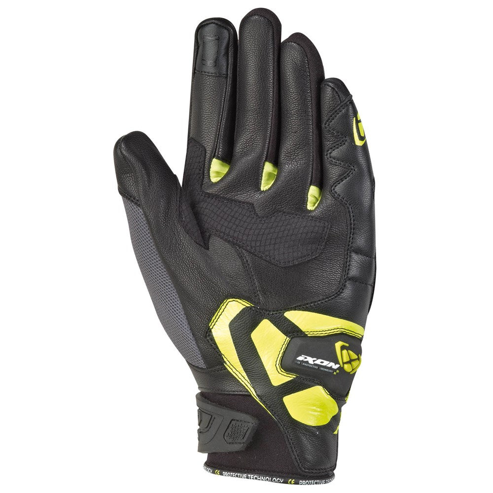 IXON RS RISE AIR GLV GRY/BLK/BRT YEL (3XL) #