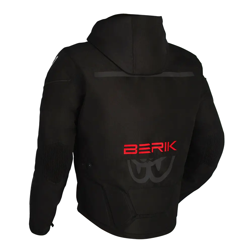 STAR HOODIE (BLACK / FLURO-RED)