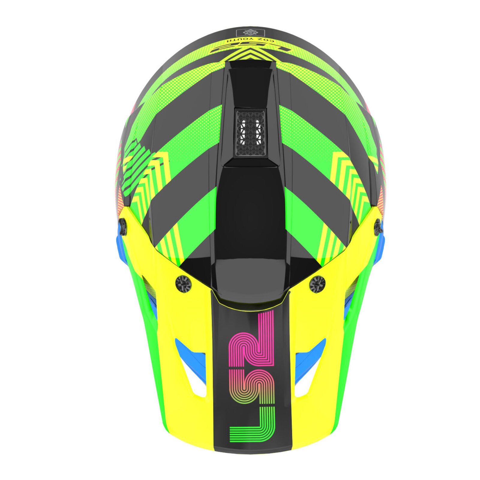 LS2 MX706J COZ Chromatic Helmet - Black / Hi-Vis Pink