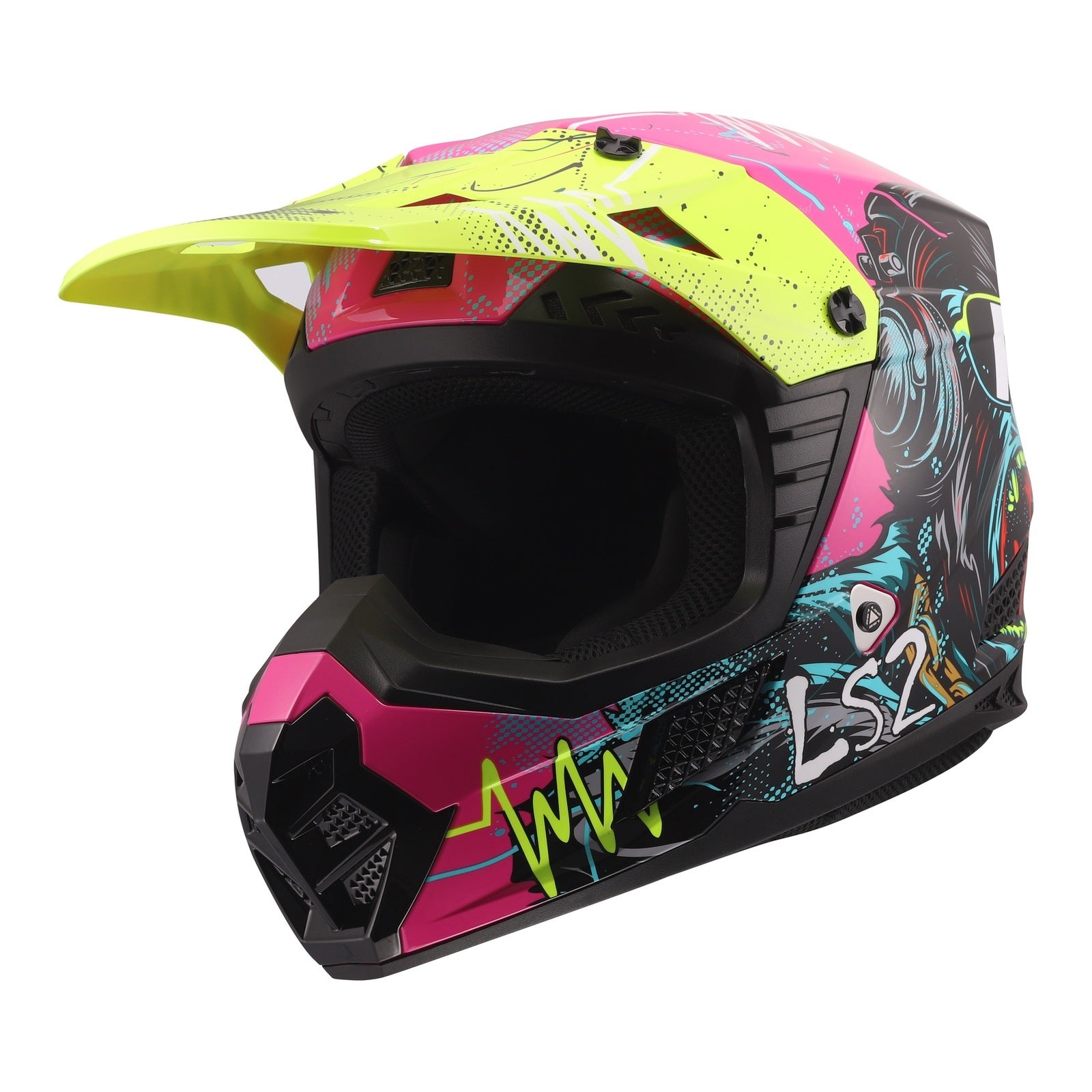 LS2 MX706J COZ Gorilla Helmet - Gloss Purple