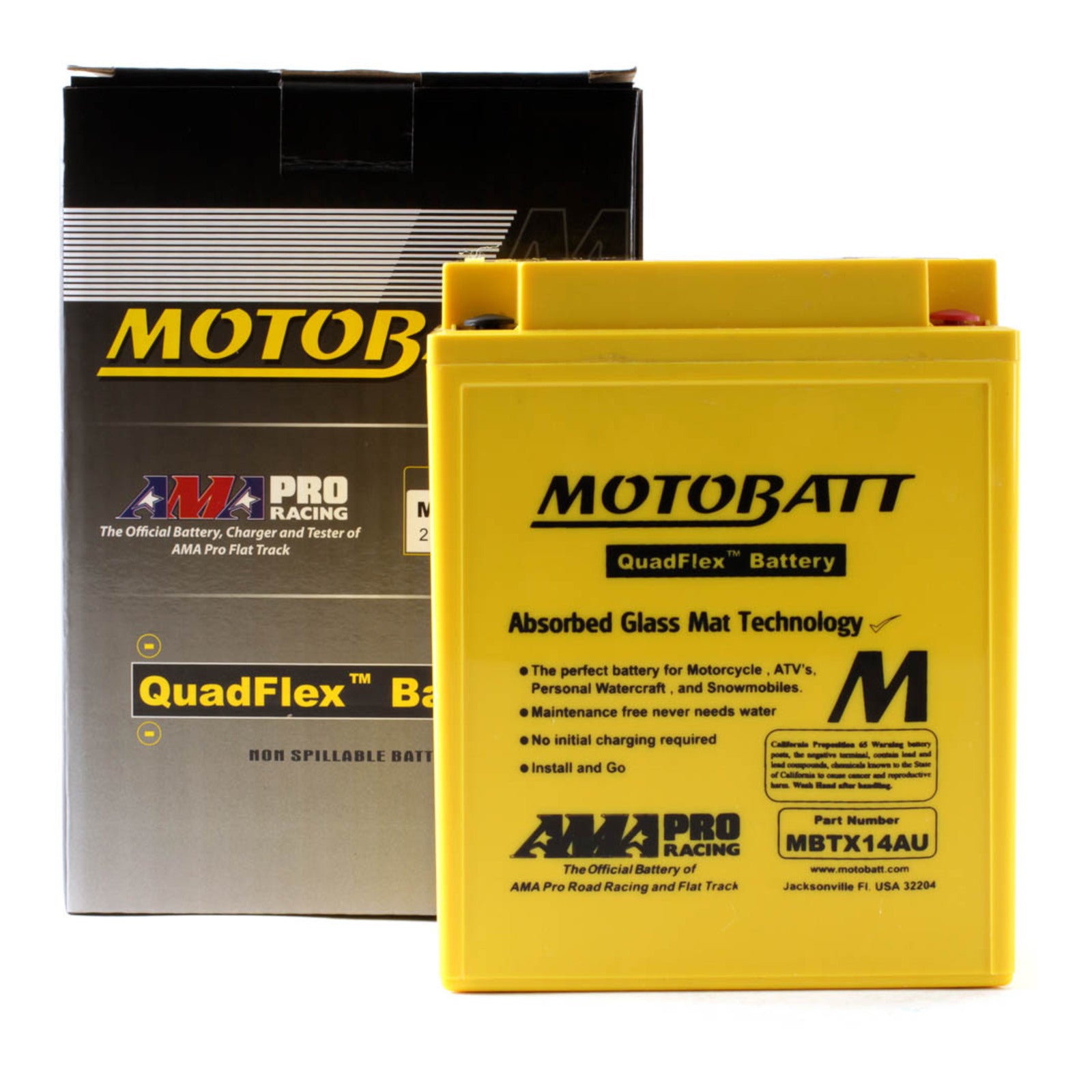Motobatt Battery Quadflex AGM - MBTX14AU