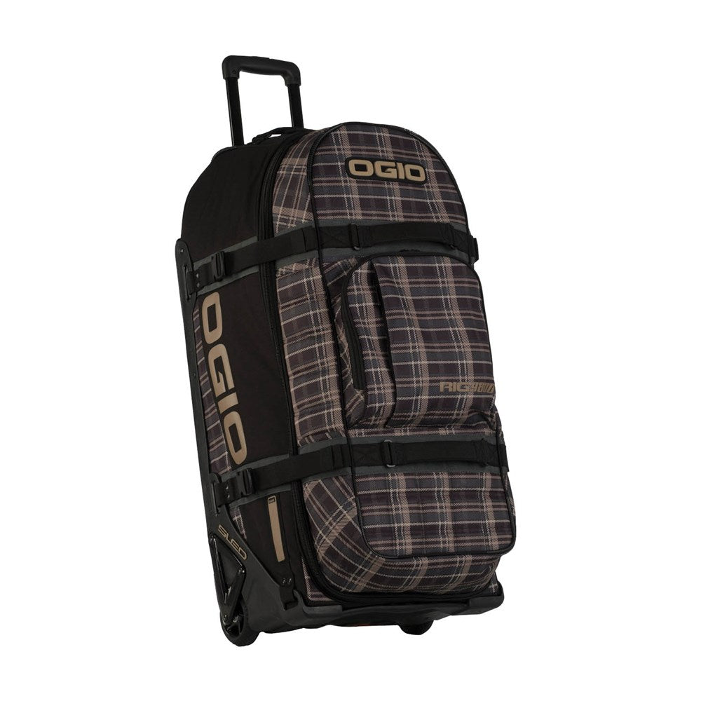 OGIO GEAR BAG - RIG 9800 (WHEELED) PLAIDLEY TAN/BLK (2)