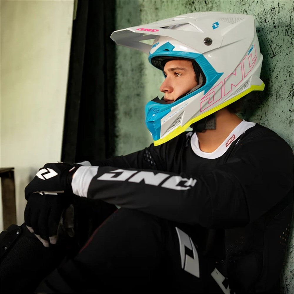 ONE INDUSTRIES X-297 HELMET HORIZON - MIAMI WHITE (MD)