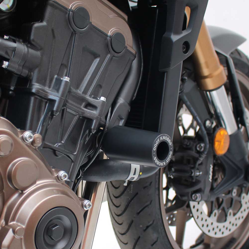 OGGY KNOBBS CBR 1100 XX (BLACKBIRD) 97-06 *CUT REQUIRED* (Black Knobbs) - OK588