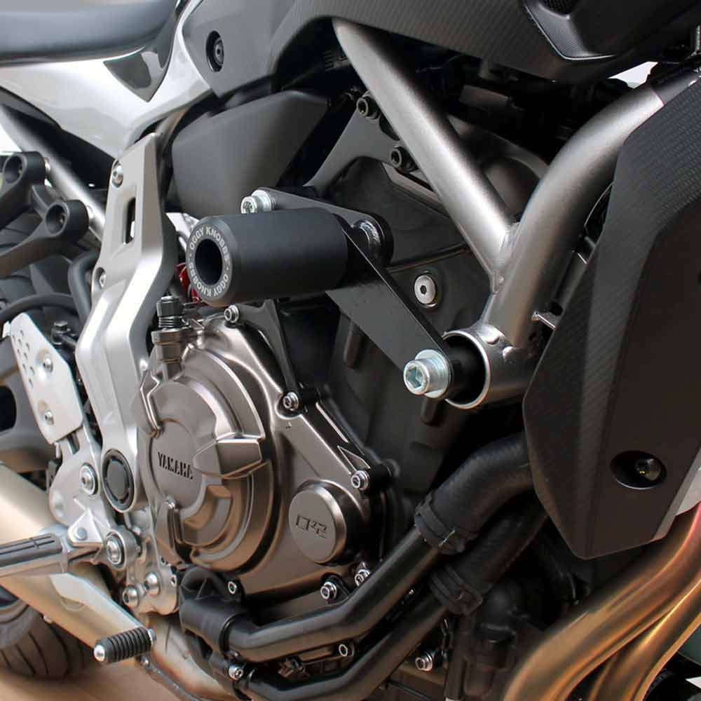 OGGY KNOBBS MT-07, TRACER 7 & 700, XSR 700 14-25 (Black Knobbs; Steel Brackets) - OK834ST