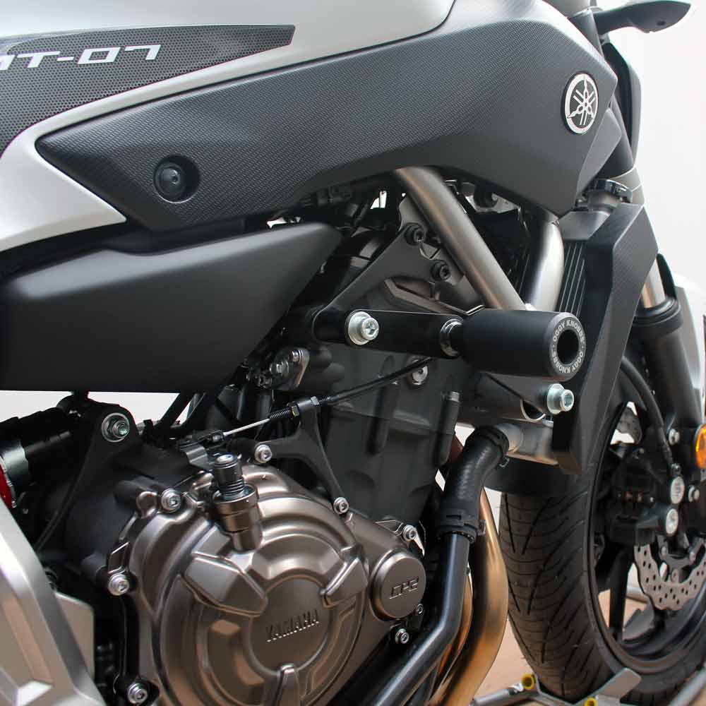 OGGY KNOBBS MT-07, TRACER 7 & 700, XSR 700 14-25 (Black Knobbs; Steel Brackets) - OK834ST
