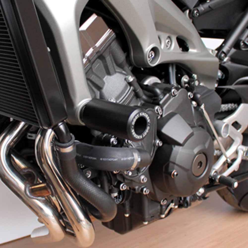 OGGY KNOBBS MT-09 14-16, TRACER 900 15-20 & XSR 900 16-21 (Black Knobbs & Case Saver) - OK842CS