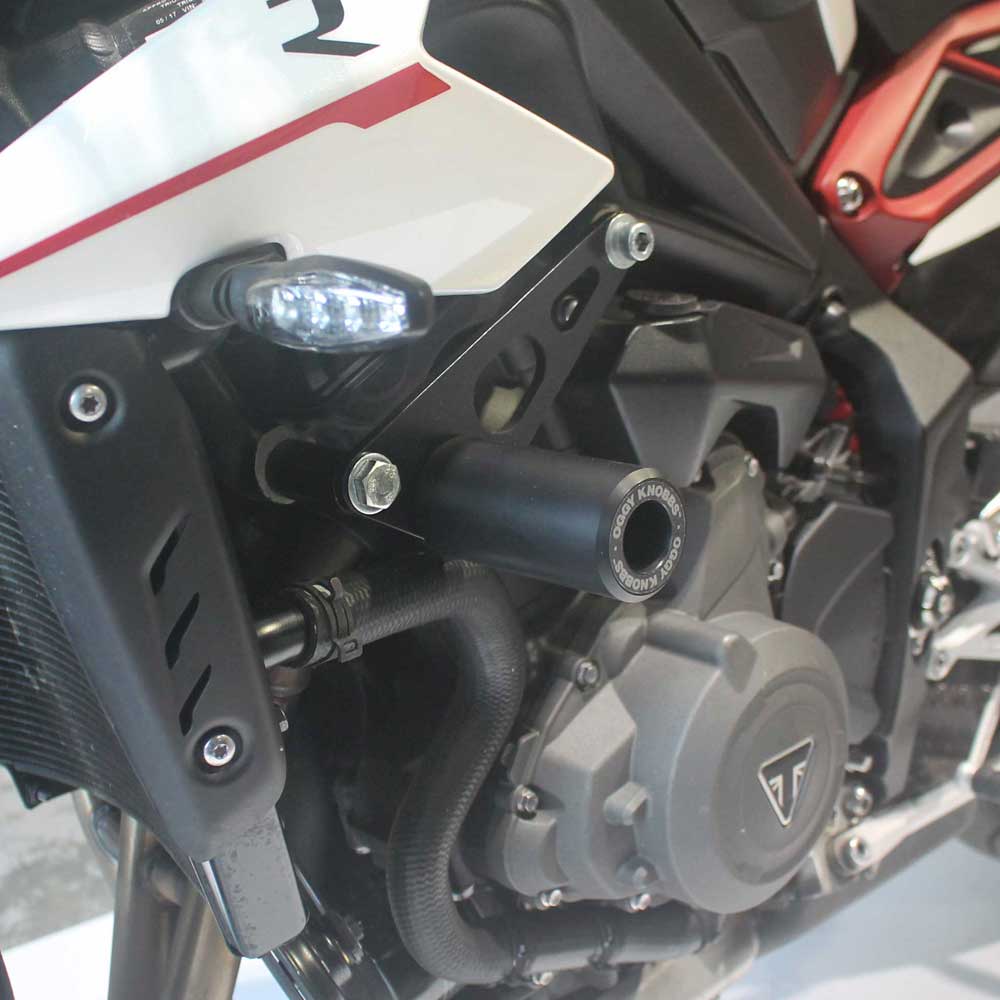OGGY KNOBBS 660-765 STREET TRIPLE 17-24 (Black Knobbs) - OK926