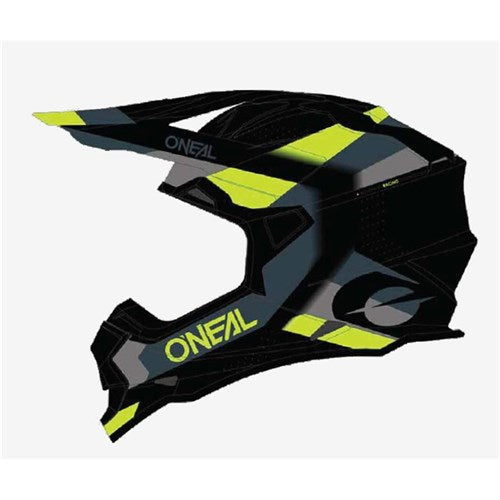 ONEAL 24 2SRS HELMET SPYDE V.23 - BLACK/GREY/NEON YELLOW
