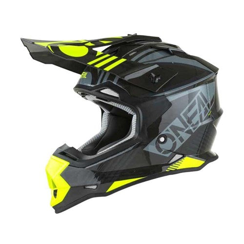 ONEAL 2SRS YOUTH HELMET RUSH V.22 - GREY/NEON YELLOW