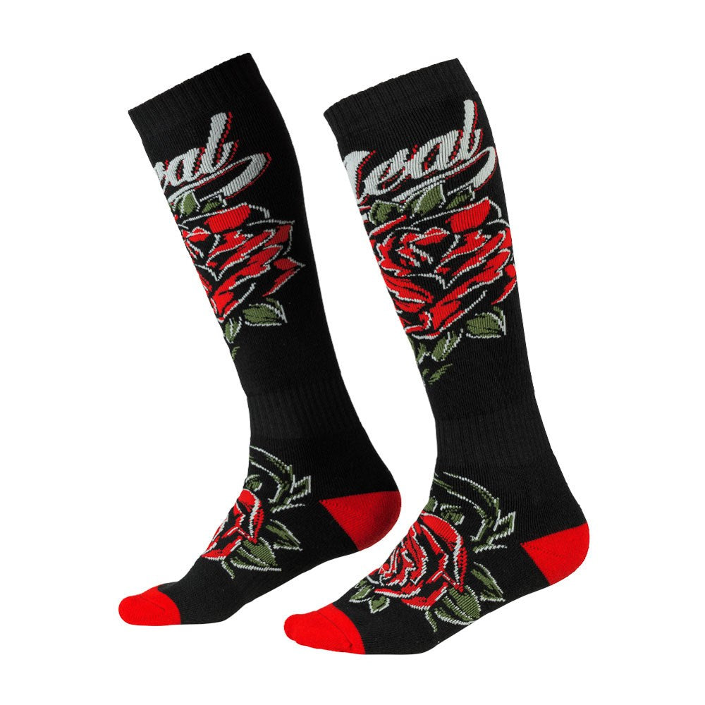 ONEAL 26 PRO MX SOCKS - ROSES BLK/RED