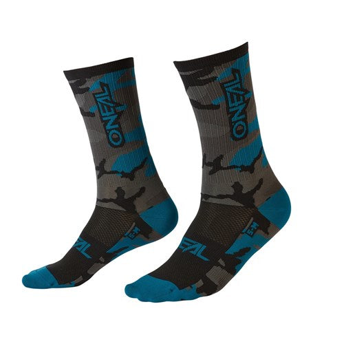 ONEAL 22 MTB PERFORMANCE SOCK CAMO GRY/BLU/BLK (43-46)