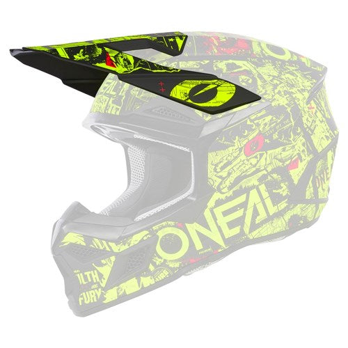 ONEAL 25 3SRS YOUTH S/P-HELM PEAK ATTACK V.25 - BLK/N-YEL