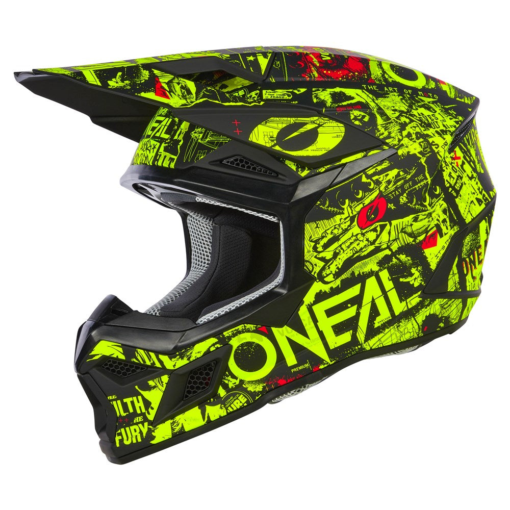 ONEAL 26 3SRS YOUTH HELM ATTACK - BLK/N-YEL (LG)