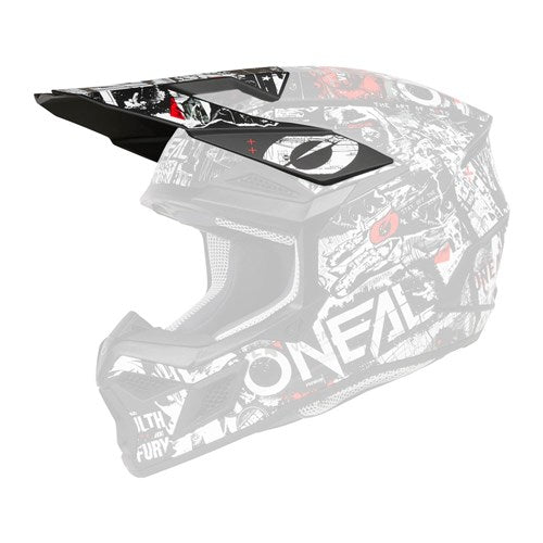 ONEAL 25 3SRS S/P-HELM PEAK ATTACK V.25 - MATTE BLK/WHT