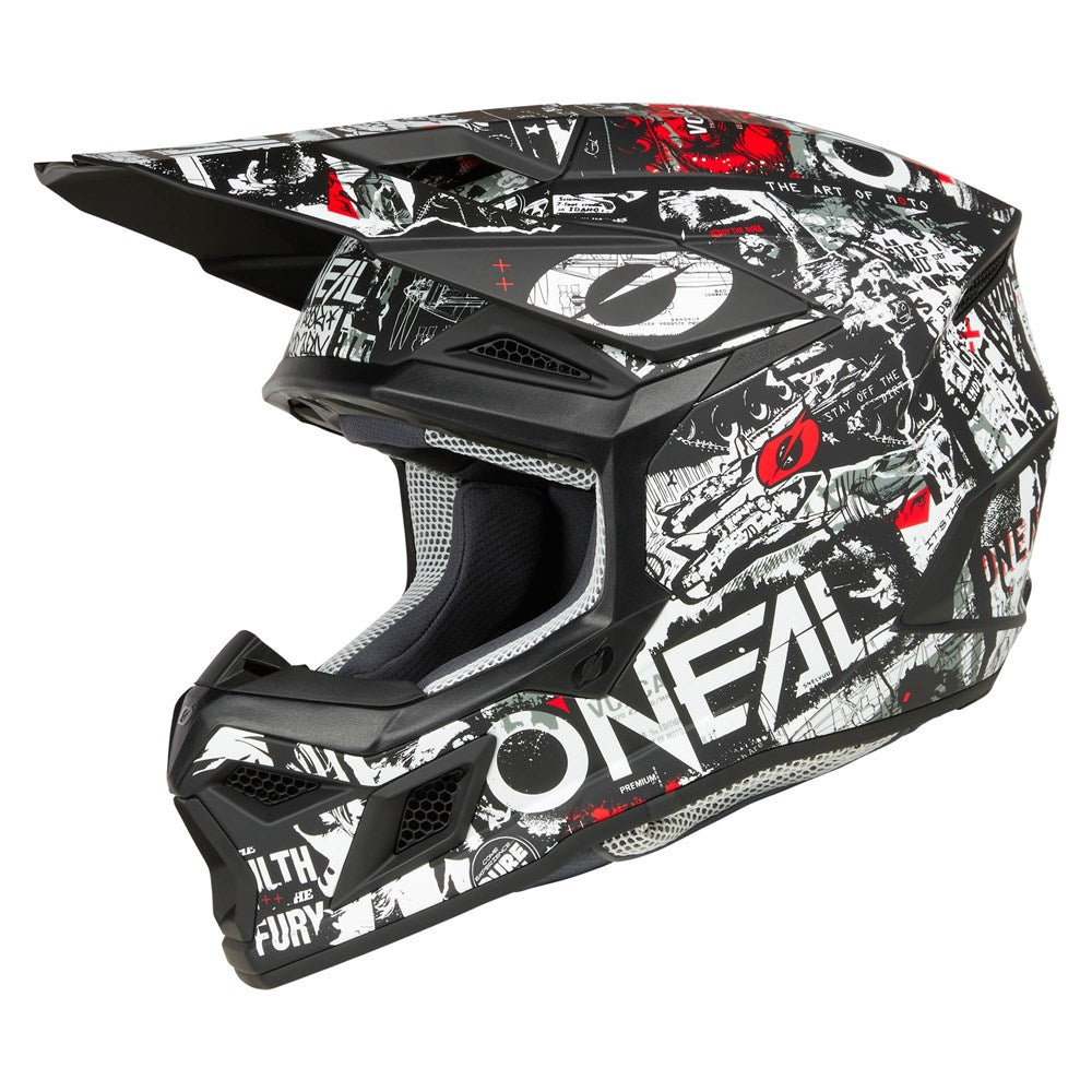 ONEAL 3SRS HELM ATTACK - MATTE BLK/WHT (MD) #