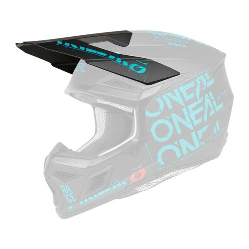 ONEAL 25 3SRS S/P-HELM PEAK STATIC V.25 - MATTE BLK/TEAL