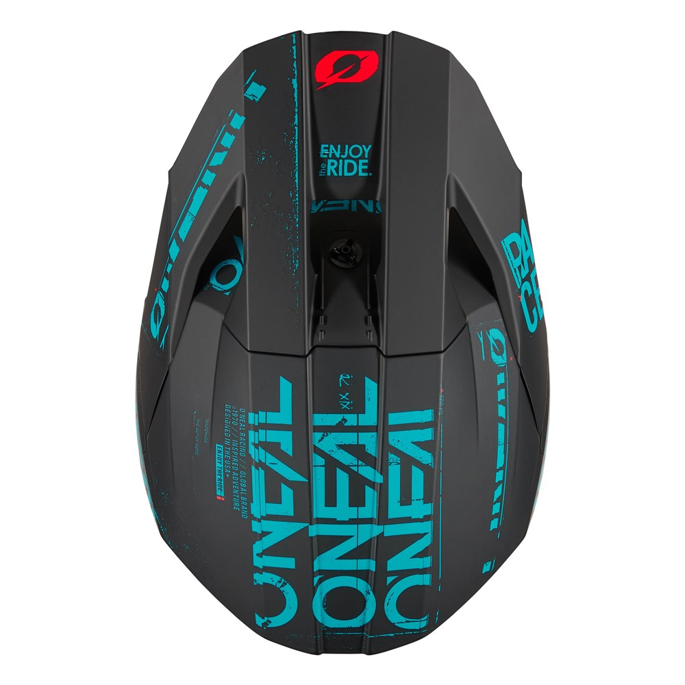 ONEAL 3SRS HELM STATIC V.25 - MATTE BLK/TEAL (XL)