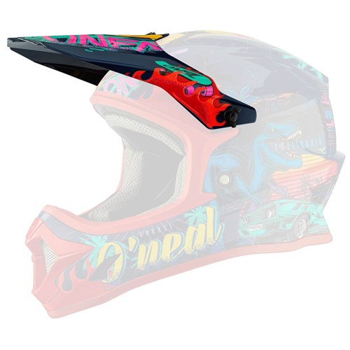 ONEAL 25 1SRS YOUTH S/P-HELM PEAK REX V.24 - GLOSS MULTI