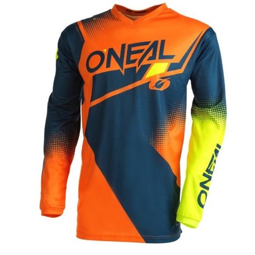 ONEAL ELEMENT JERSEY RACEWEAR V.22 - BLUE/ORANGE/NEON YELLOW