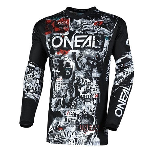 ONEAL 25 ELEMENT JSY ATTACK V.25 - MATTE BLK/WHT