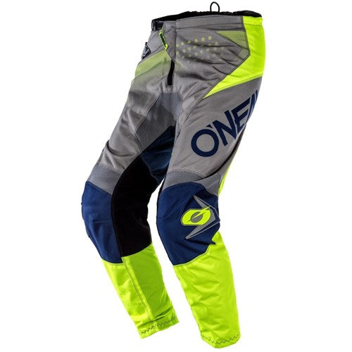 ONEAL ELEMENT YOUTH PANT FACTOR V.20 - GREY/BLUE/NEON YELLOW