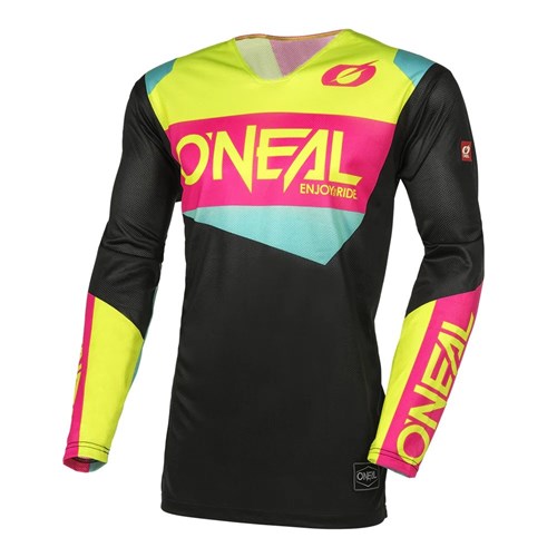 ONEAL 25 HARDWEAR AIR JERSEY SLAM V.25 - BLACK/NEON YELLOW/PINK