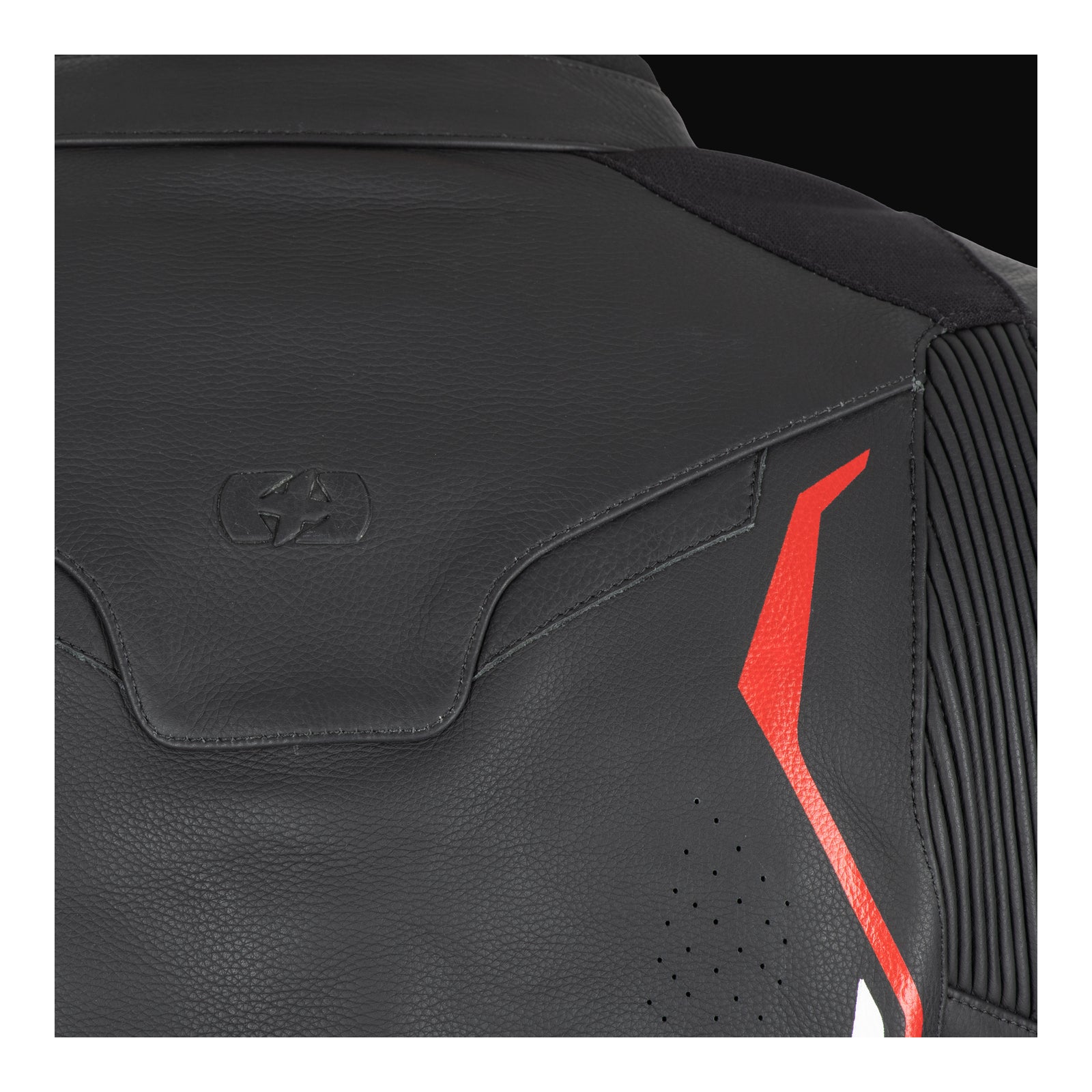Oxford Nexus 1.0 Leather MS Jacket - Black / Red