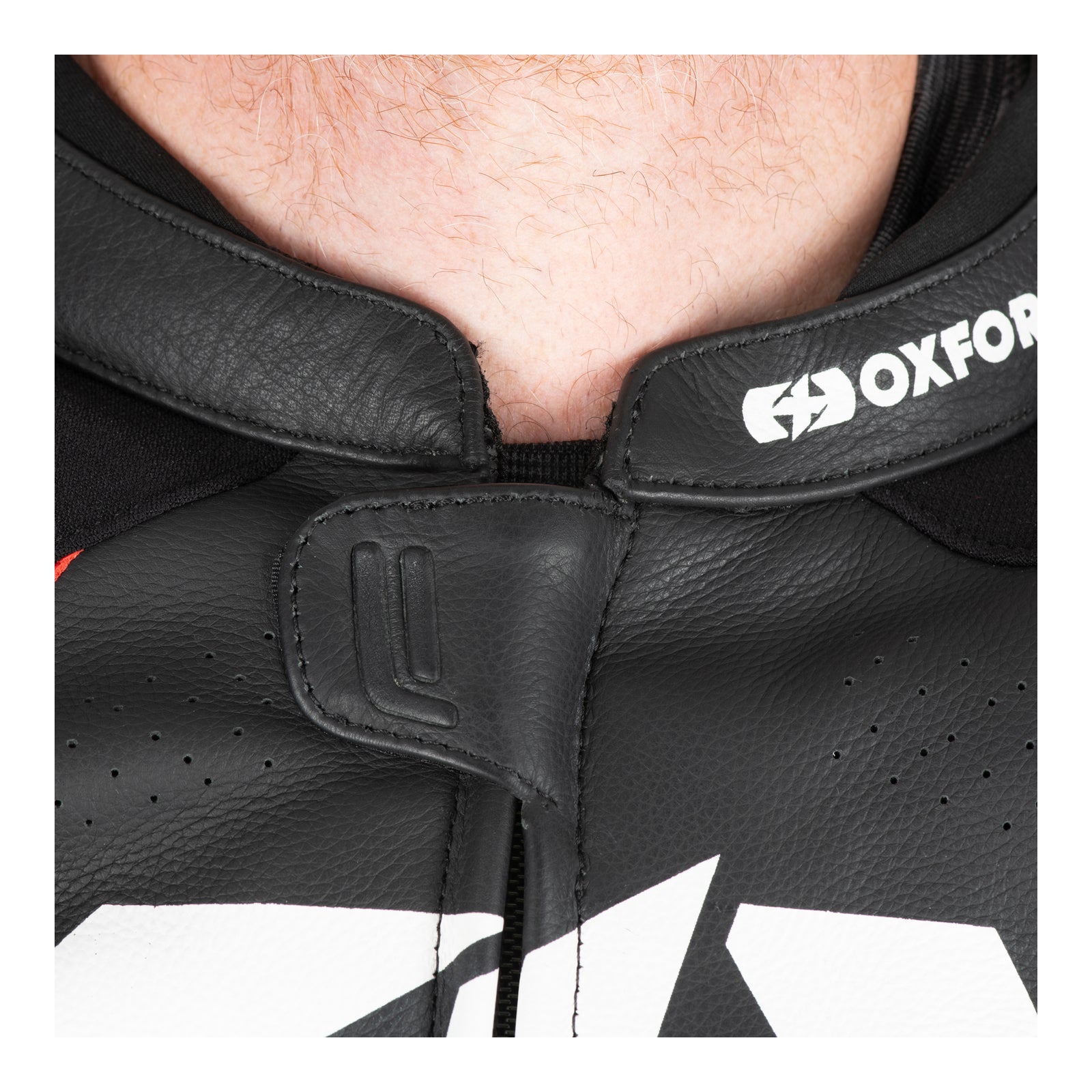 Oxford Nexus 1.0 Leather MS Jacket - Black / Red