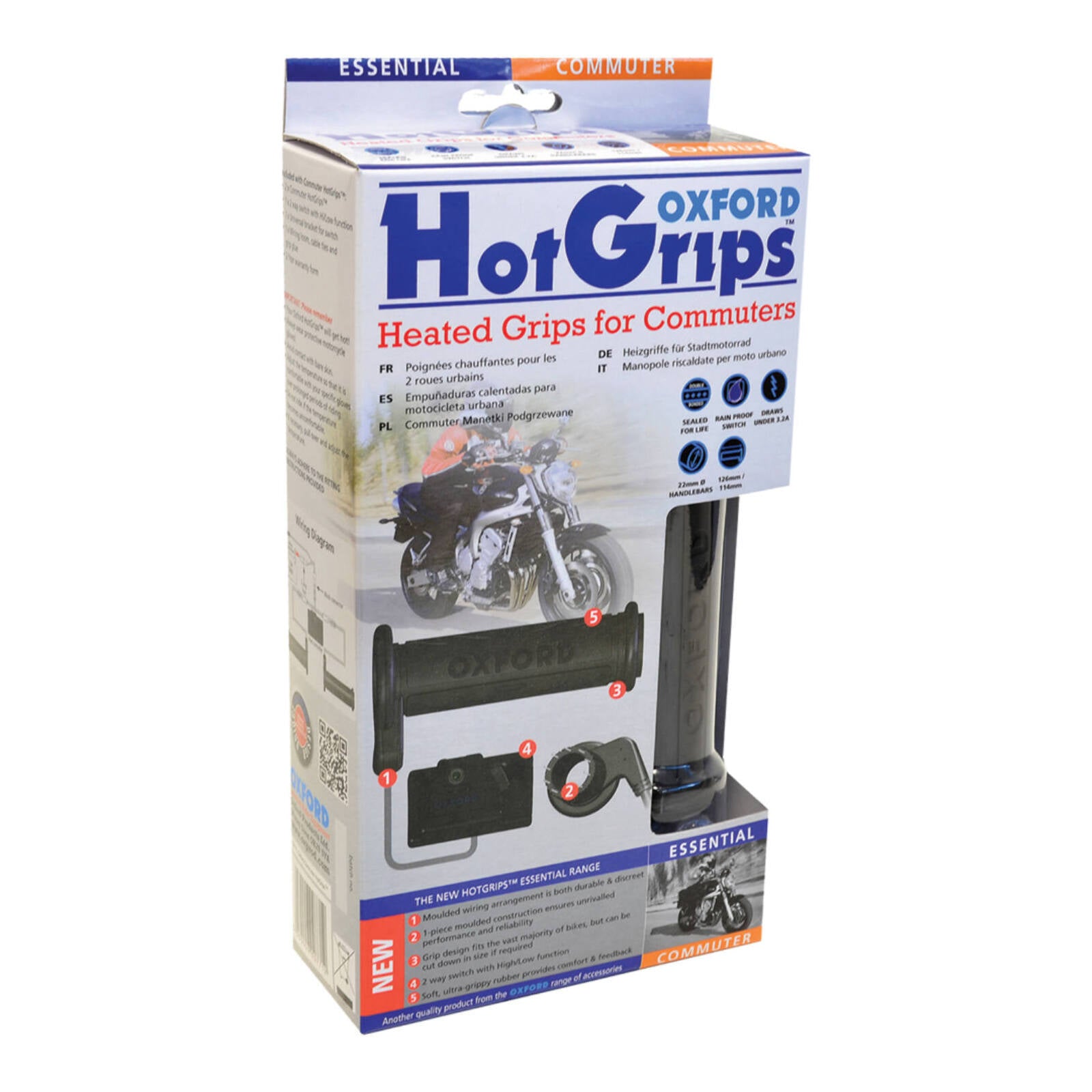 Oxford HotGrips® Essential Commuter & Handlebar Switch