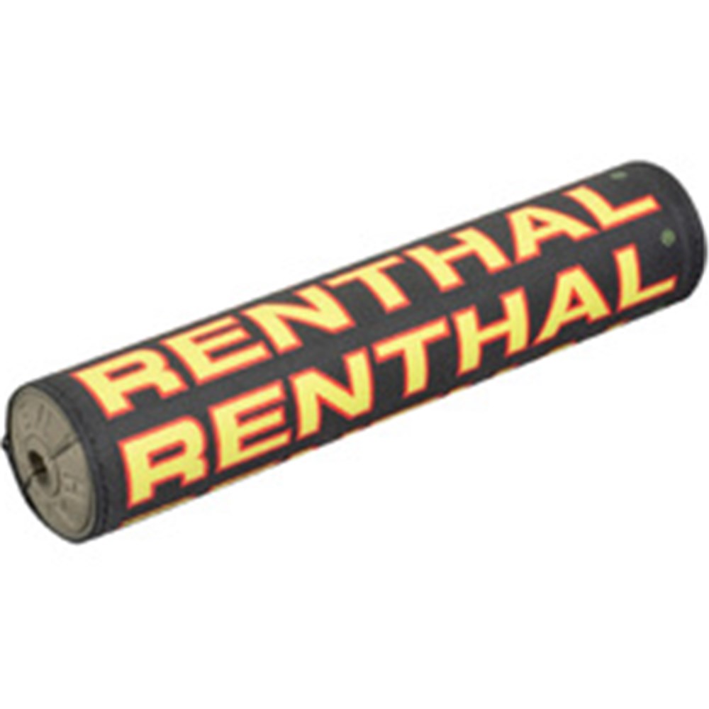 RENTHAL SX BAR PAD VINTAGE 10 INCH 240mm BLK/RED/YEL - GRY FOAM (P355)