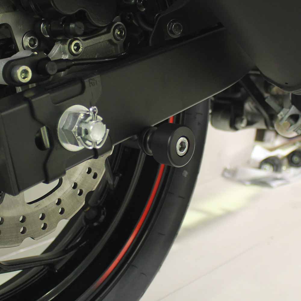 OGGY KNOBBS REAR PICK UP SPOOLS WITH PROTECTOR - M8 x 1.25 BLACK - PUP08BLK