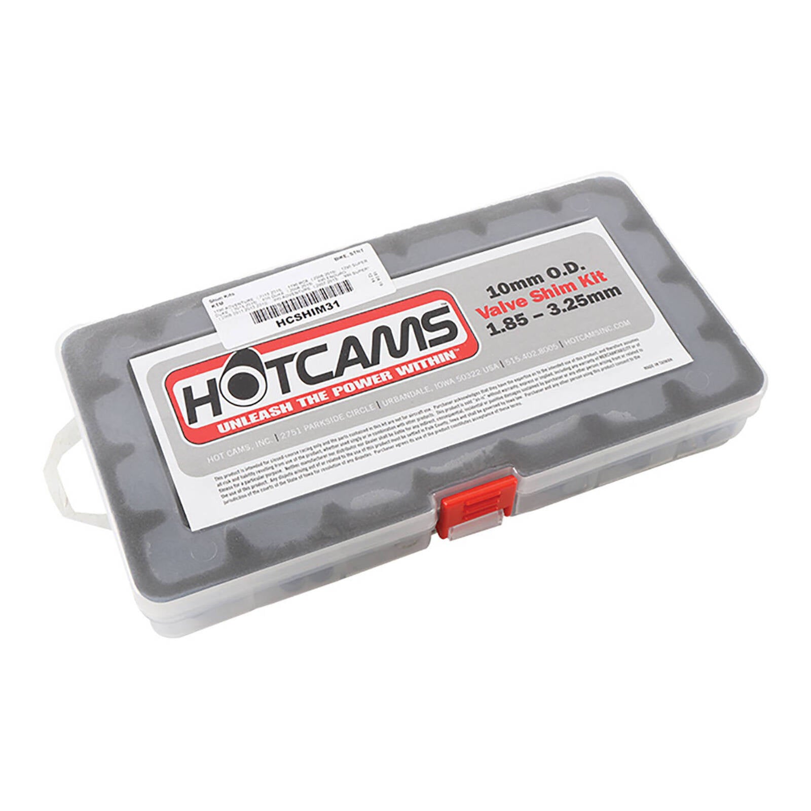 HOT CAM SHIM KIT 10.00mm (1.85mm-3.25mm in .05mm - 3 ea)