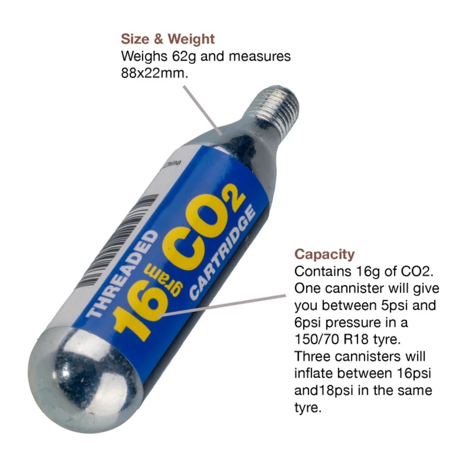 Rocky Creek CO2 Canister 16g (3 Pack)