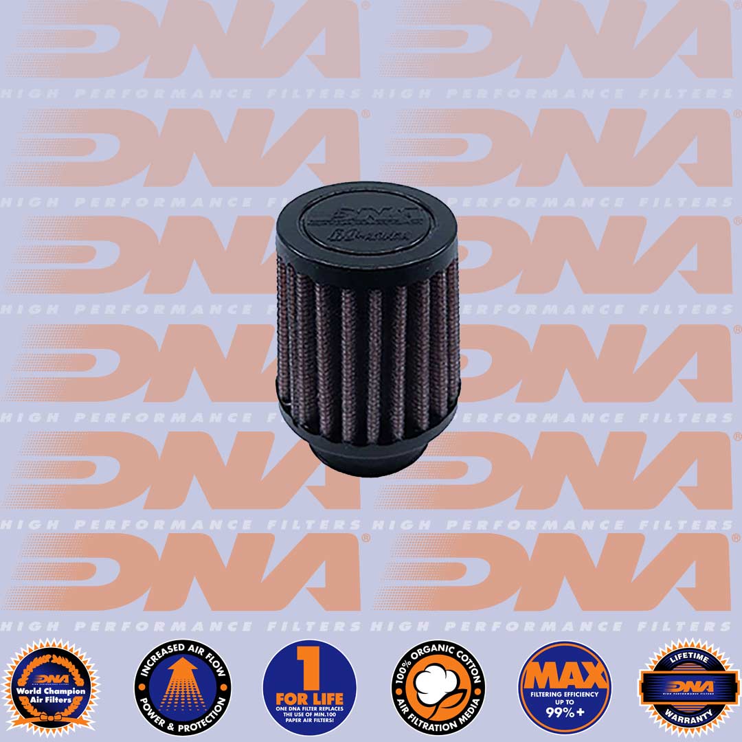 DNA FILTERS RUBBER TOP ROUND CLAMP ON 29mm INLET 64mm LENGTH AIR FILTER - RO-2900-6