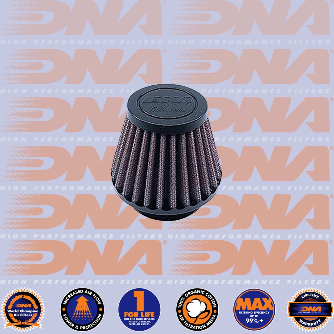DNA FILTERS RUBBER TOP ROUND CLAMP ON 43mm INLET 60mm LENGTH AIR FILTER - RO-4300-6
