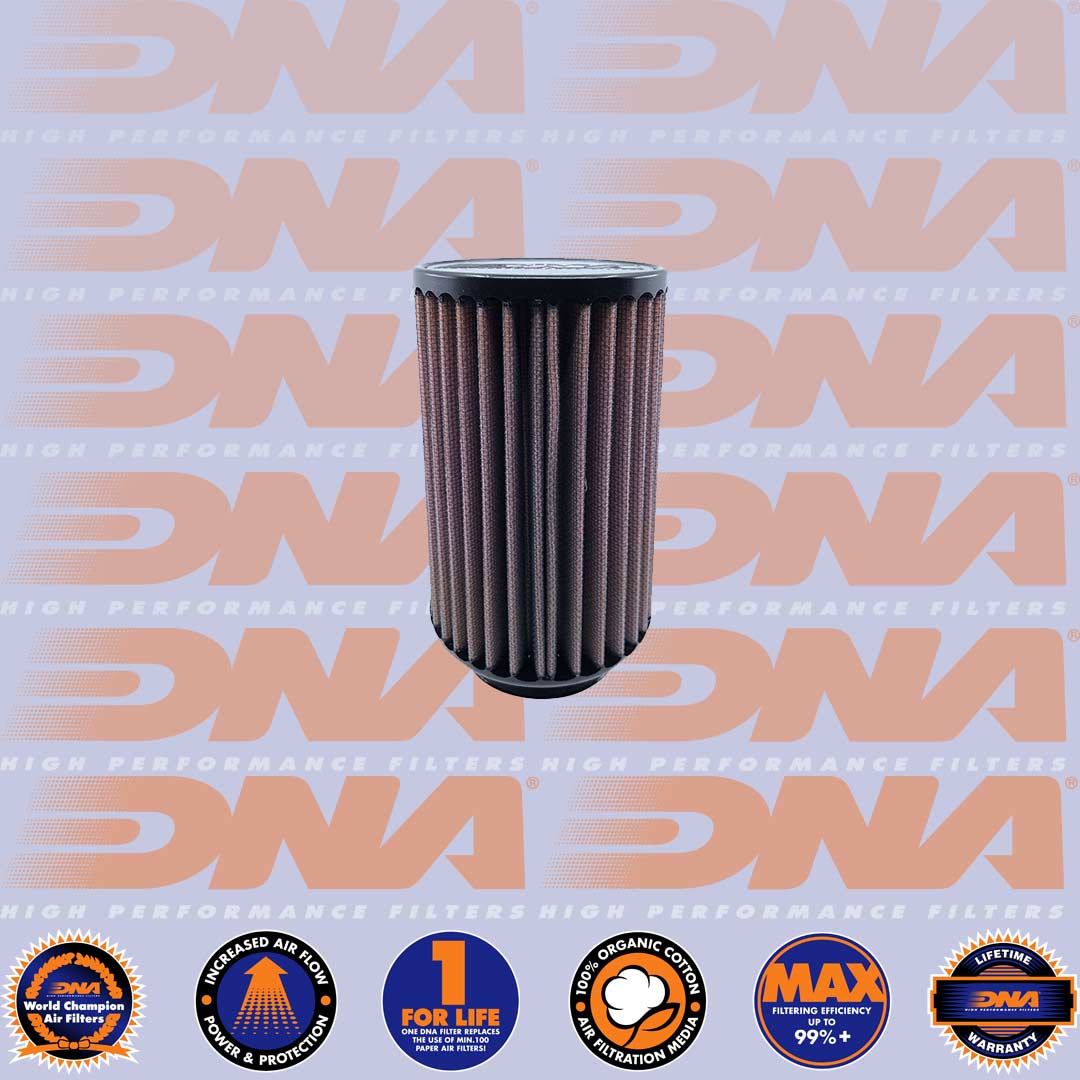 DNA FILTERS RUBBER TOP ROUND CLAMP ON 70mm INLET 180mm LENGTH AIR FILTER - RO-7000-18
